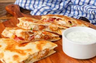 Chicken Bacon Ranch Quesadilla – Barefeet in the Kitchen