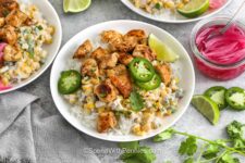 Street Corn Chicken Rice Bowl