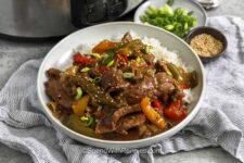 Slow Cooker Pepper Steak (Simple Prep!)