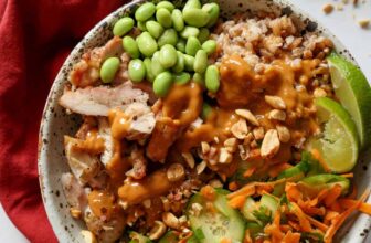 Spicy Peanut Chicken Bowls (High Protein)